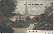 Mulhouse. Square Georges Steinbach avec temple protestant   Mülhausen. Square Georges Steinbach und evangelische KIrche
