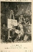 Ecole française F.Boucher(1703-1770) L'atelier du peintre