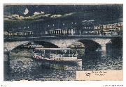 Liège la nuit-Pont Neuf(bateau tourisme)