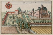 Gravure ancienne du Château Ter Lucht à Sint-Andries