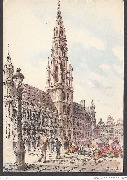 Hôtel de Ville Bruxelles Série La Belgique Pittoresque-Franco Fiori