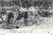 Le conflit européen en 1914. Cavaliers belges après la bataille de Haelen, trouvant des lances de uhlans