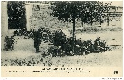 Le conflit européen en 1914. Soldats en embuscade à portée de l'ennemi