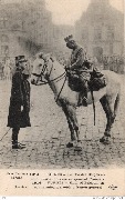 1914... Furnes. Le Roi des Belges en communication avec un général Français - King of Belgium..
