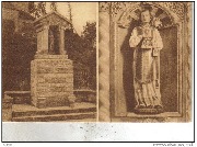 Franchimont.Fontaine et Statue Saint Hadelin 