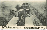 1914 En Belgique Train blindé actionné par des artilleurs anglais et belges-Armoured train put in... 