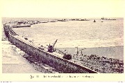 Het havenhoofd in de haven van Zeebrugge