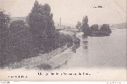 Andenne. Rive gauche de la Meuse vu du Pont