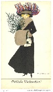 Fröhliche Weihnachten(femme en noir portant un sapin)