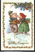 Gelukkig Nieuwjaar (couple de cochons humanisés)