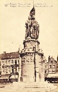 Bruges. Statue de Breydel et De Coninck ── Brugge. Standbeeld van Breydel en De Coninck