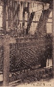 Bruges. Beffroi. Intérieur du carillon. Le Clavier ── Brugge. Halletoren. Binnenste van het Klokkenspel. Het Klavier