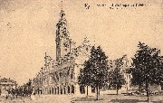 Louvain. Bibliothèque de l Université -Vue du Marché-aux-Grains