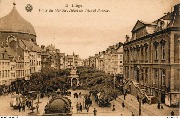 Liège. - Place du Marché, Hôtel de Ville et Bourse