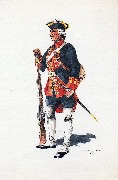 Costumes Militaires Belges Belgische Militaire Uniformen Période française...1760Régiment de Horion(Liégeois) 