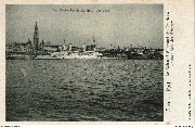 Anvers-Port Le Cuirassé allemand de 1re classe "Kaiser Karl der Grosse" Vue d'ensemble