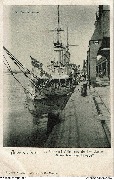 Anvers-Port Le Cuirassé allemand de 1re classe "Kaiser Karl der Grosse" L'arrière du Navire