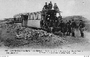 La grande Guerre En Belgique La Panne Corps de garde belge dans un tramway A tram used as watch house