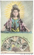 1906-Saisons Heureuses (en éventail)