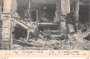 1914... En Belgique Ypres. Maison éventrée rue de Lille. In Belgium. Ypres. Broken-open houses in Lille street