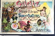 Gildiz -Grande Fabrique de Tabacs & Cigarettes en véritable Tabac turc rue Loos Anvers Chromolitho E.Donnez Bruxelles 