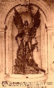Bruxelles St Michel Patron de la ville Fontaine de la statue par Van der Stappen(1890)...