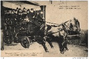 Anvers.Corps de Pompiers 1er secours équipé pour le départ Antw.Brandweer De optuige 1ste hulpwagen voor het vertrek