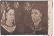 Inconnu Ecole Flamande (XVe siècle) . Portrait de Charles le Téméraire et de sa 2ème femme. Musée de Gand