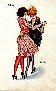 A Bullier. Deux femmes dansent 