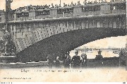 Liège. Le Pont des Arches avec quai sur Meuse