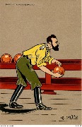 Bowling  à Petersbourg (caricature de Nicolas II)