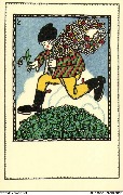 (Jeune homme ramassant des fleurs)
