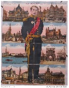 Puzzle 8 cartes roi Albert tenue militaire Kaki à Anvers