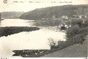 Amay. La Meuse, vue du pont d'Omblet, à Flône (vers l'Abbaye)