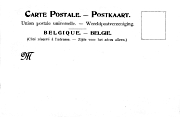 Carte Postale - Postkaart UPU Belgique Belgie  non divisé M avec timbre sans lignes