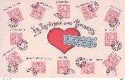 Langage des timbres. Que ce message vers toi porte l'assurance de mon amour (timbres suisses)