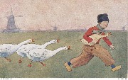 (Hollandais poursuivi par des oies)