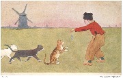 (Un Hollandais présente un poisson à 3 chats)