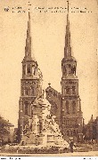 Anvers.L'Eglise St joseph et la Statue du baron Loos de st Jozefs Kerk en het Standbeeld van baron Loos  
