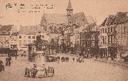 Kiosque - Alost, Grand Place et rue de l' Eglise - Aalst, Groote Markt en Kerkstraat