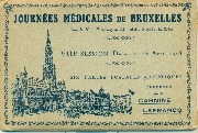 Journées médicales de Bruxelles VIIIème session du 21 au 26 avril 1928. Six cartes postales artistiques offertes par la Carnine lefrancq