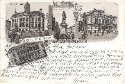 Verviers. Souvenir de Verviers, Hôtel de Ville, Monument Chapuis, Théâtre, Harmonie