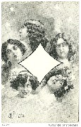 A. Gerars. Portraits illustrés sur un as de carreau