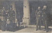 Spa, sur la terrasse de la Villa du Neubois pendant occupée en 1918