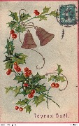 Joyeux Noël (branche de houx et cloches)