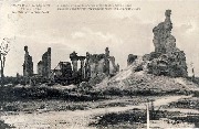 Ruines de Nieuport 1914-1918. L'Église avec le tour, vue de la Grand'Plave