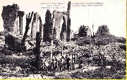 Ruines de Nieuport 1914-1918. L'Église et le Cimetière Militaire