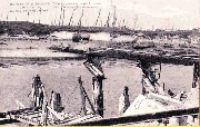 Ruines de Nieuport 1914-1918. Le Port avec l'ouvrage à cornes