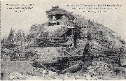 Ruines de Nieuport 1914-1918.Pavillon d'Eclusier situé entre l'Yser et le canal de Furnes