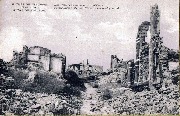 Ruines de Nieuport 1914-1918. Rue Potter au fond Grand'Place